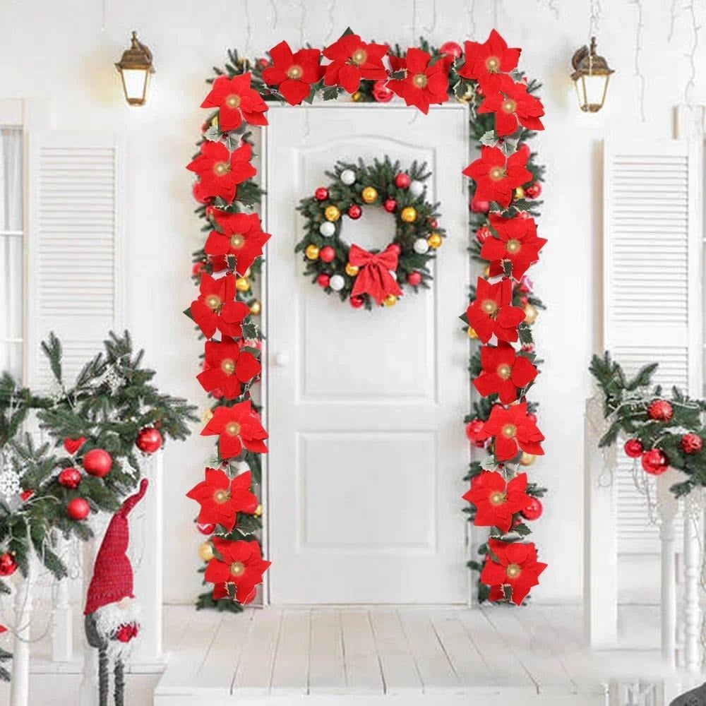 ⭐2026 USA Sale: Up to 60% OFF -🌺 Velvet Flowers·Holly Berries·Warm Lights
