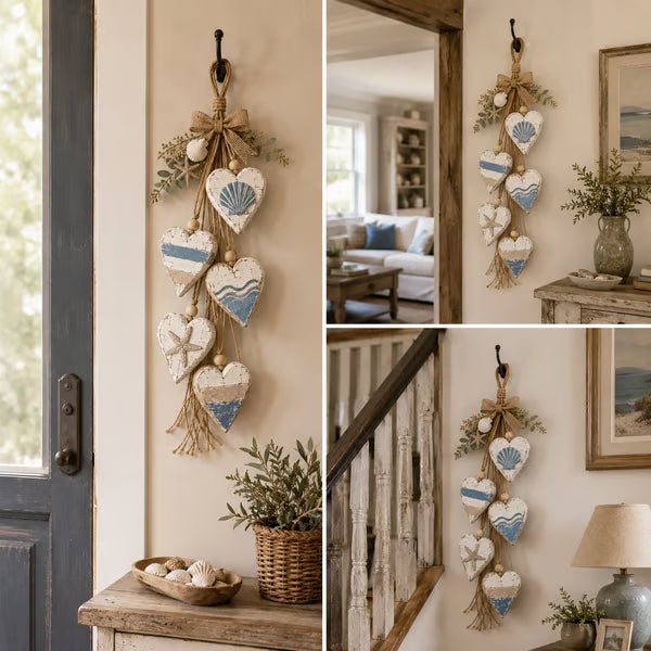 🌊🤎Hanging Heart Wall Decor