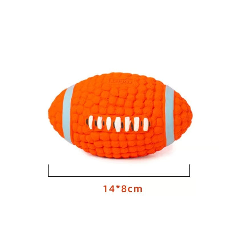 Sports Ball Dog Chew & Fetch Toy | Football, Soccer, Volleyball, Baseball