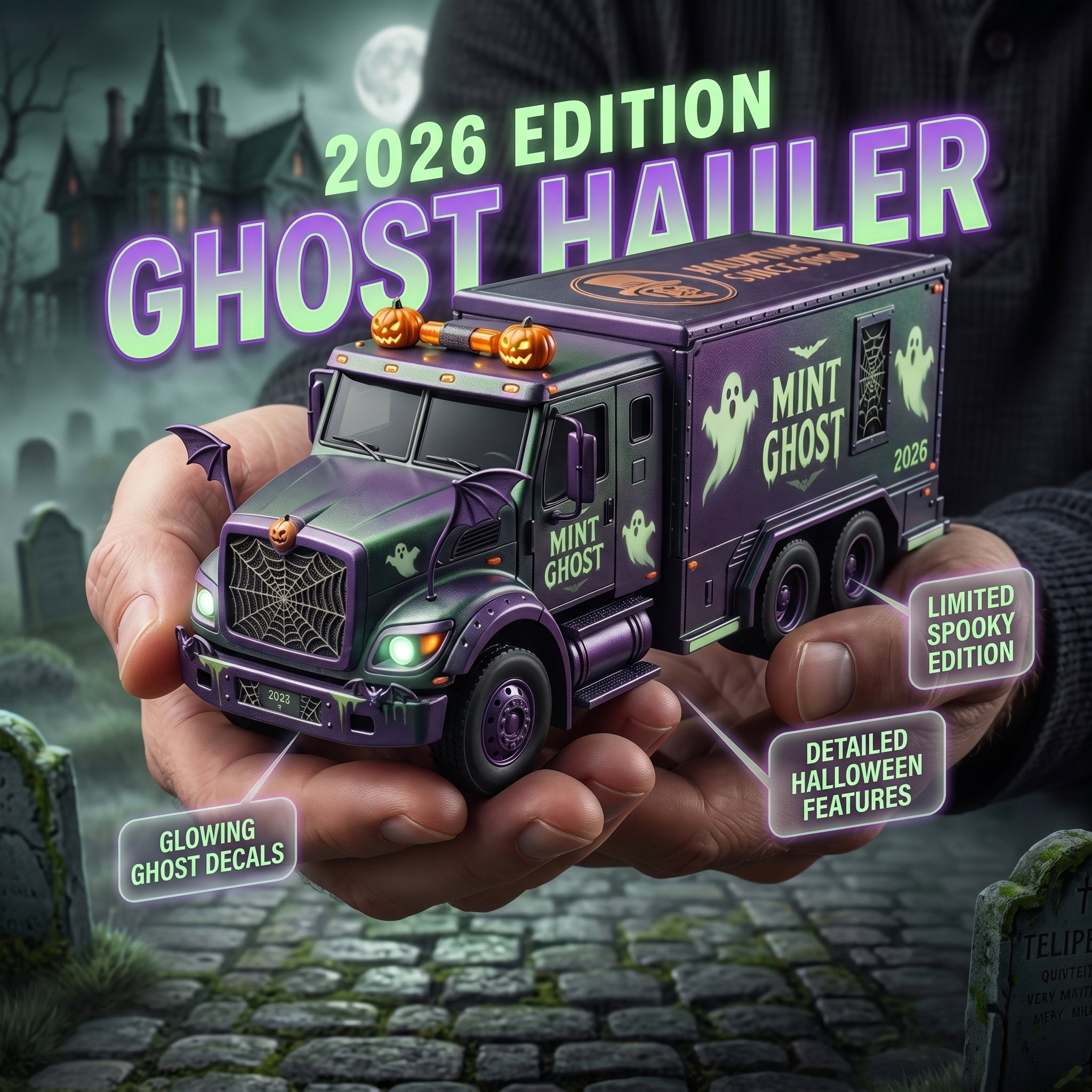 ⭐2026 USA Sale: Up to 50% OFF -🔥🎁Spooky Mint Ghost Hauler – 2026 Halloween Collector’s Edition