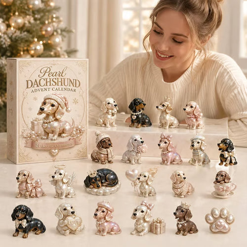 2026 Pearl Dachshund Christmas Advent Calendar | 24-Day Dog-Themed Collectible Decor Gift Box