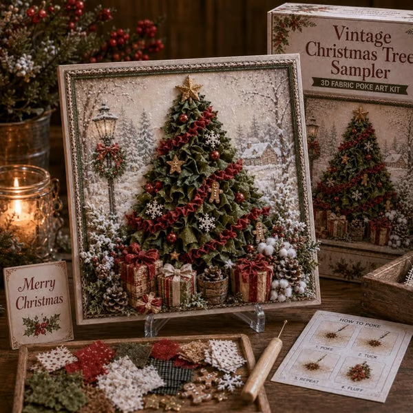 🎅3D Christmas Punch Needle Kit | No-Sew Holiday DIY Craft🧵
