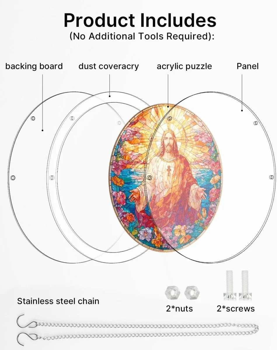 🧘Relaxing & Beginner-Friendly-☀️Acrylic Jigsaw Puzzle Suncatcher(✨Crafted to be a beautiful future heirloom)