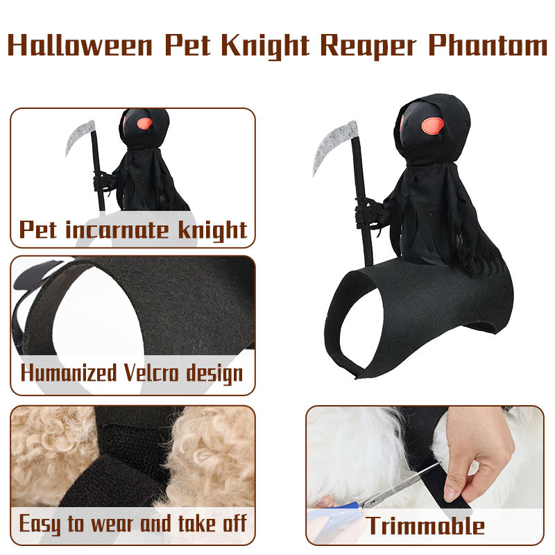 🐱Dark Harvest Knight Transformation Pet Costume - One Tiny Rider. A Whole Lot of Howls.